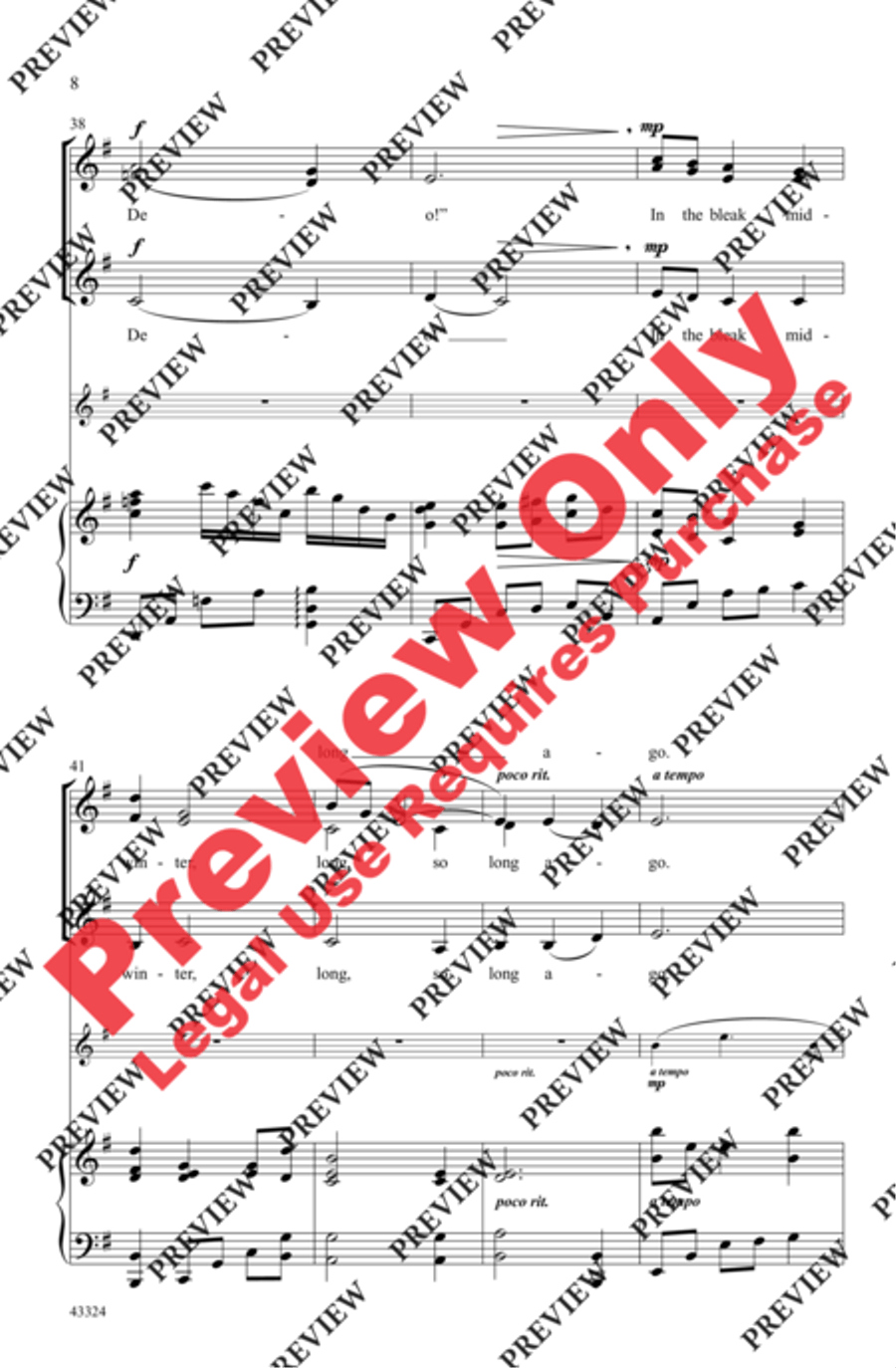 A Midwinter Carol Women's Choir scores gallery preview page 8