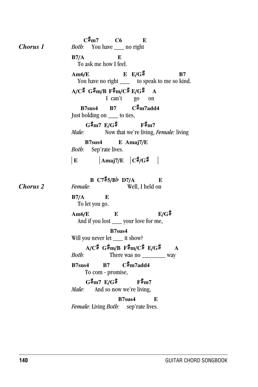 Separate Lives Acoustic Guitar scores gallery preview page 2
