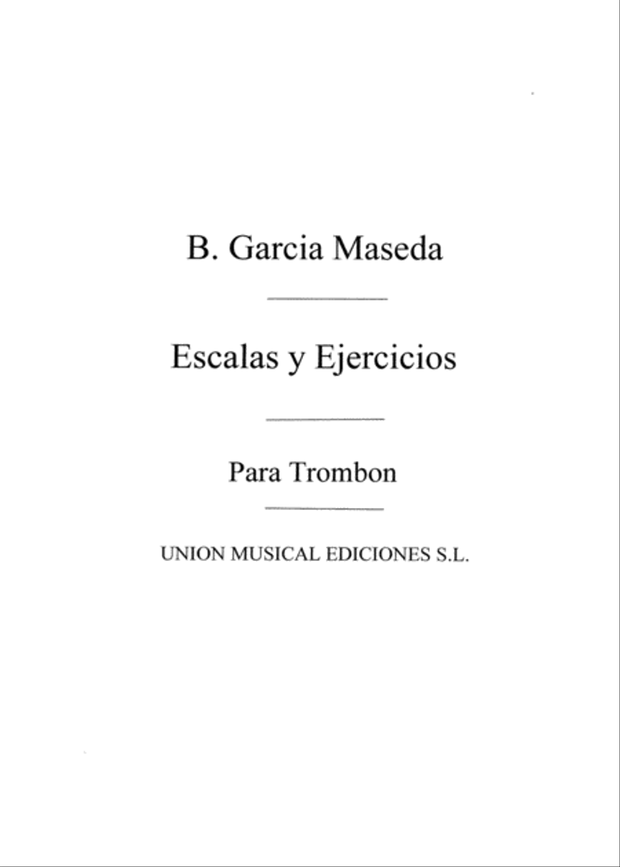 Escalas Y Ejercicios For Trombone Trombone Solo scores gallery preview page 1