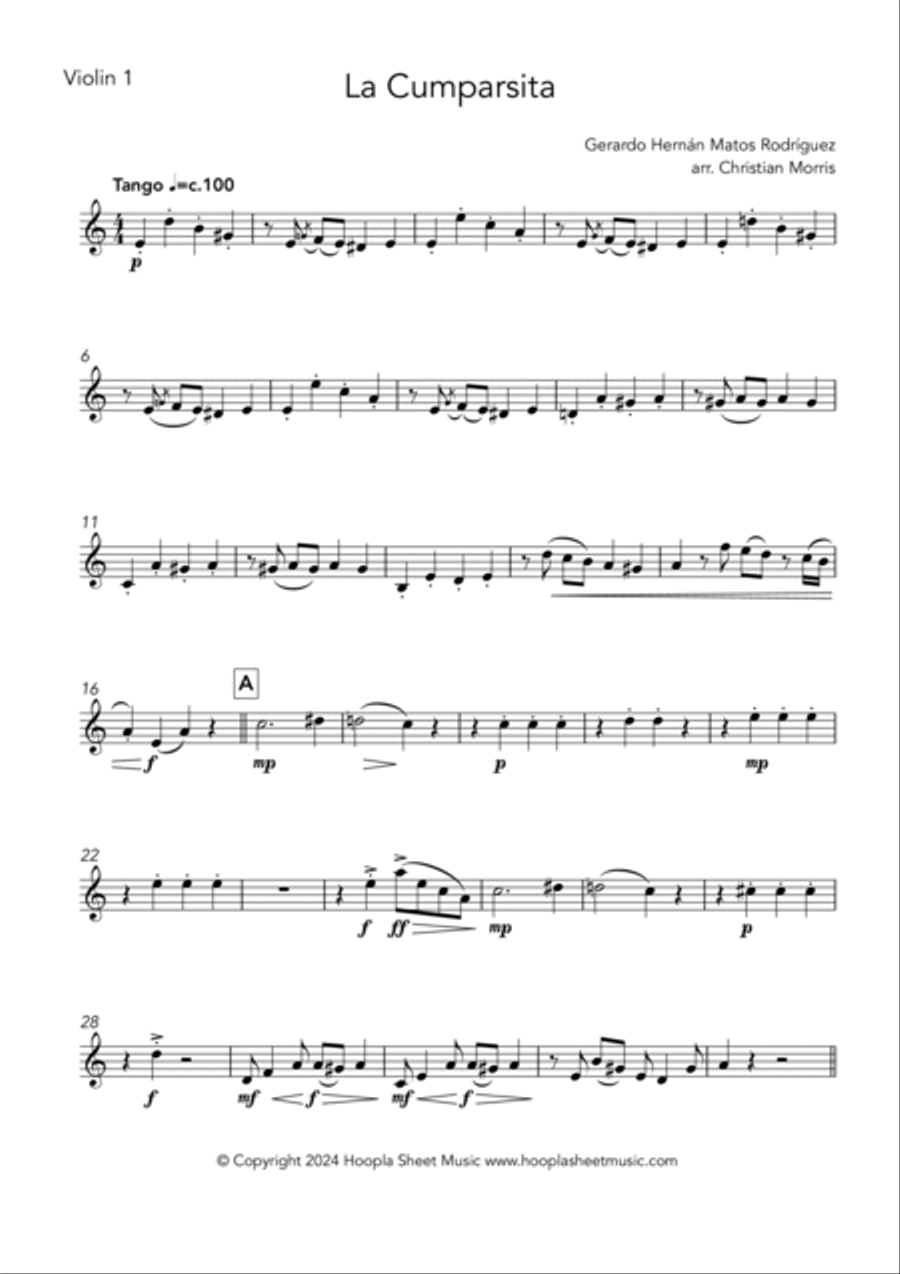 La Cumparsita String Trio scores gallery preview page 5
