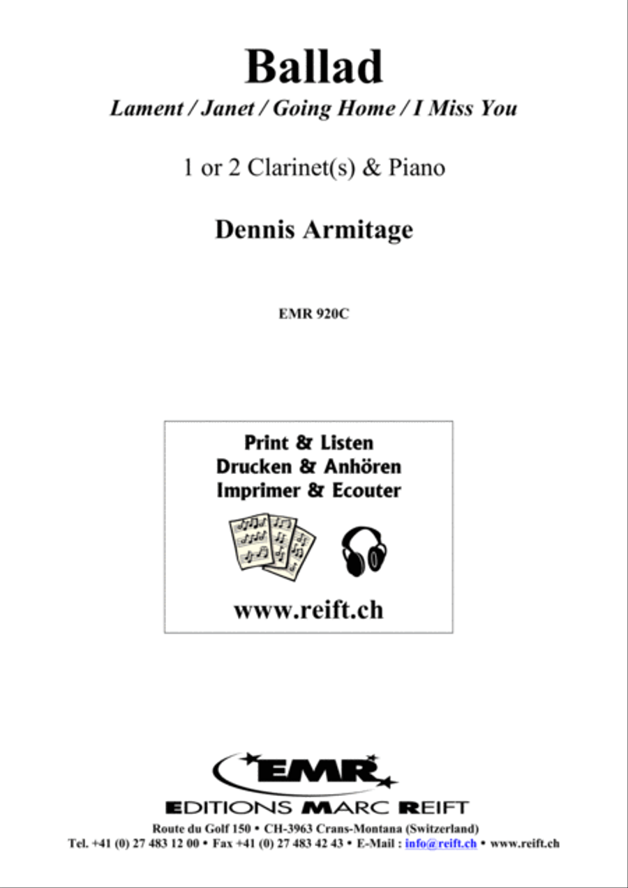 Ballad Clarinet Duet scores gallery preview page 2