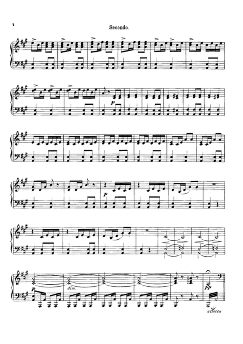 Rimsky-Korsakov Capriccio Espagnol, for piano duet(1 piano, 4 hands), PR835