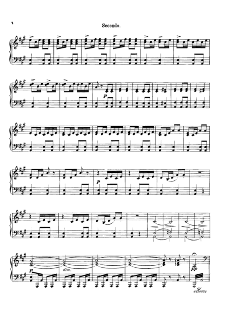 Rimsky-Korsakov Capriccio Espagnol, for piano duet(1 piano, 4 hands), PR835 1 Piano, 4-Hands scores gallery preview page 3