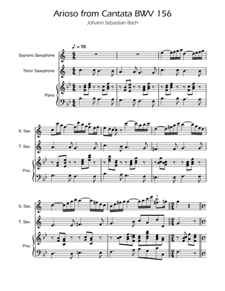Arioso BWV 156 - Soprano and Tenor Sax Duet w/ Piano