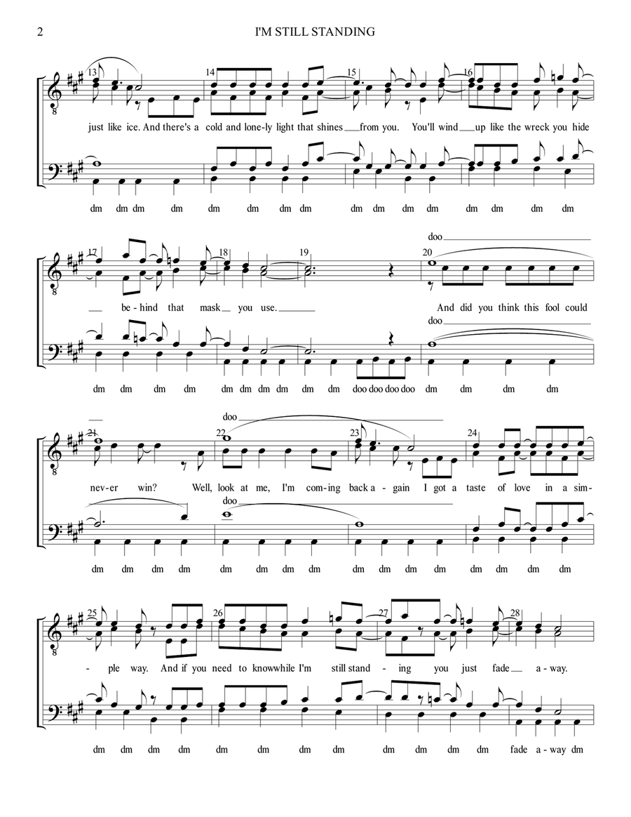 I'm Still Standing I'm Still Standing TTBB scores gallery preview page 2