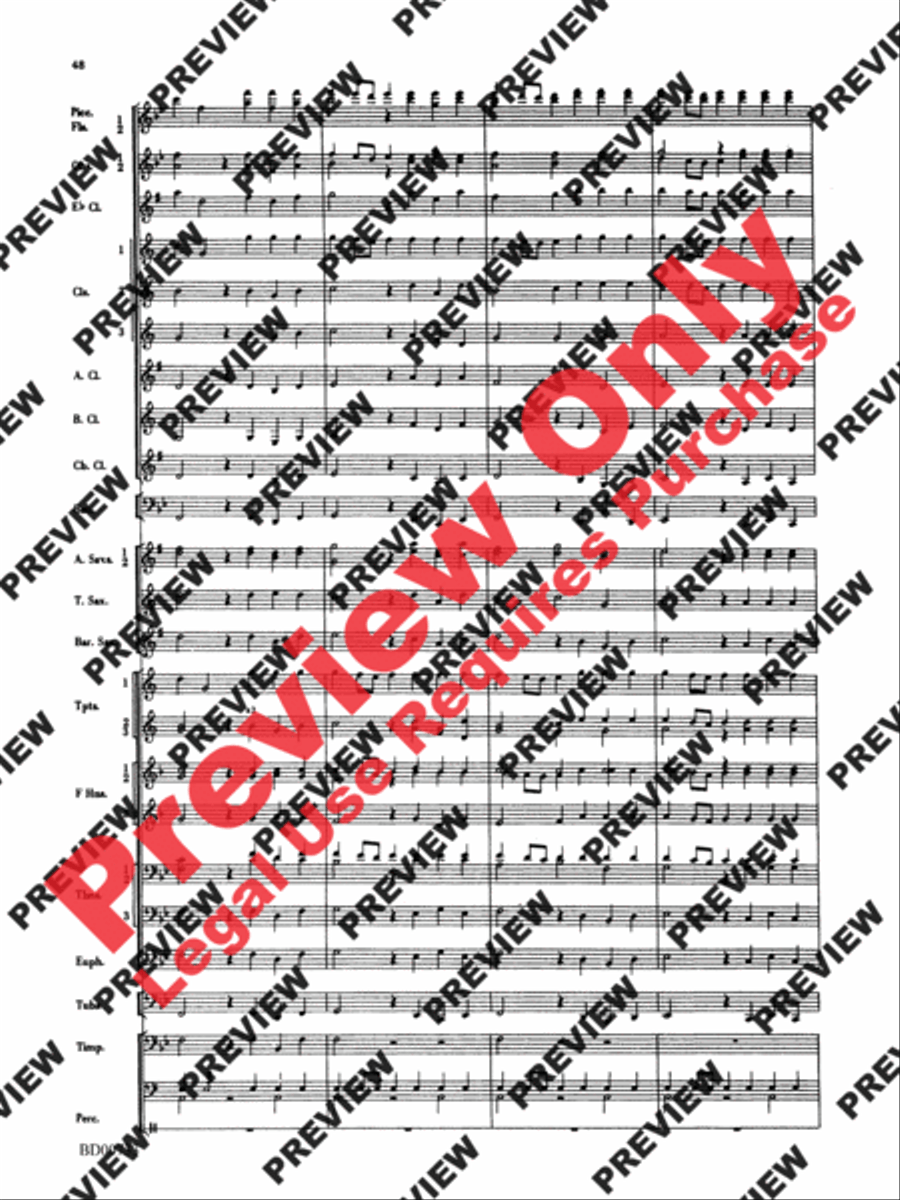 Water Music Suite Concert Band scores gallery preview page 48