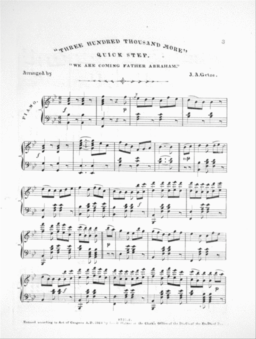 We Are Coming Father Abraham, 300,000 More. Quickstep Piano Solo scores gallery preview page 2