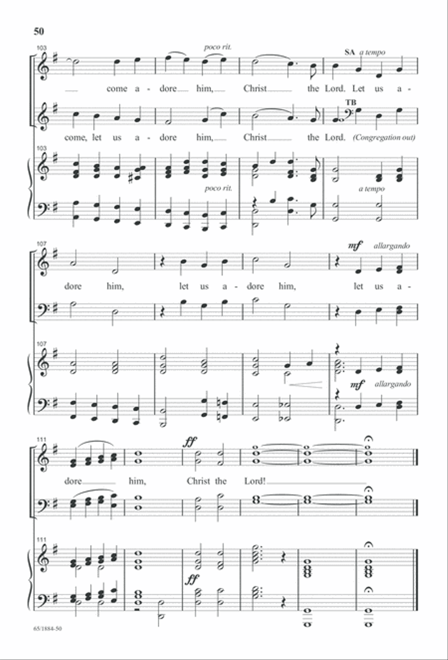 Let Us Adore Him Let Us Adore Him 4-Part scores gallery preview page 52