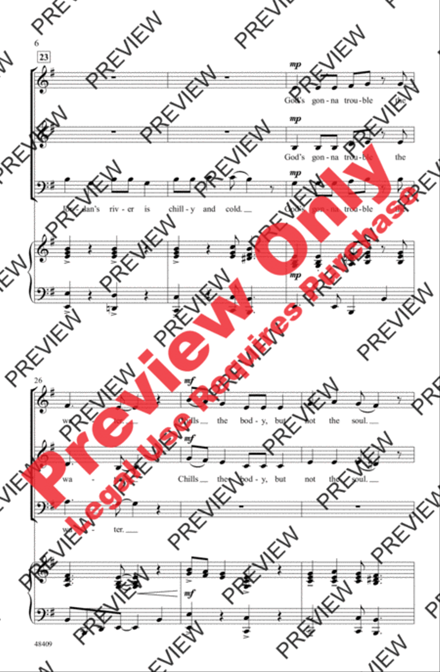 Wade in the Water 3-Part scores gallery preview page 6