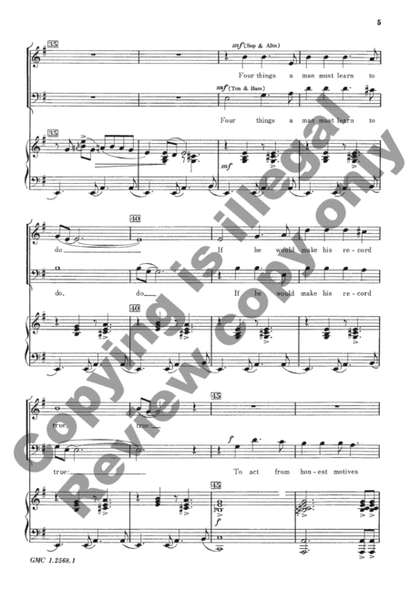 Four Things (Choral Score)