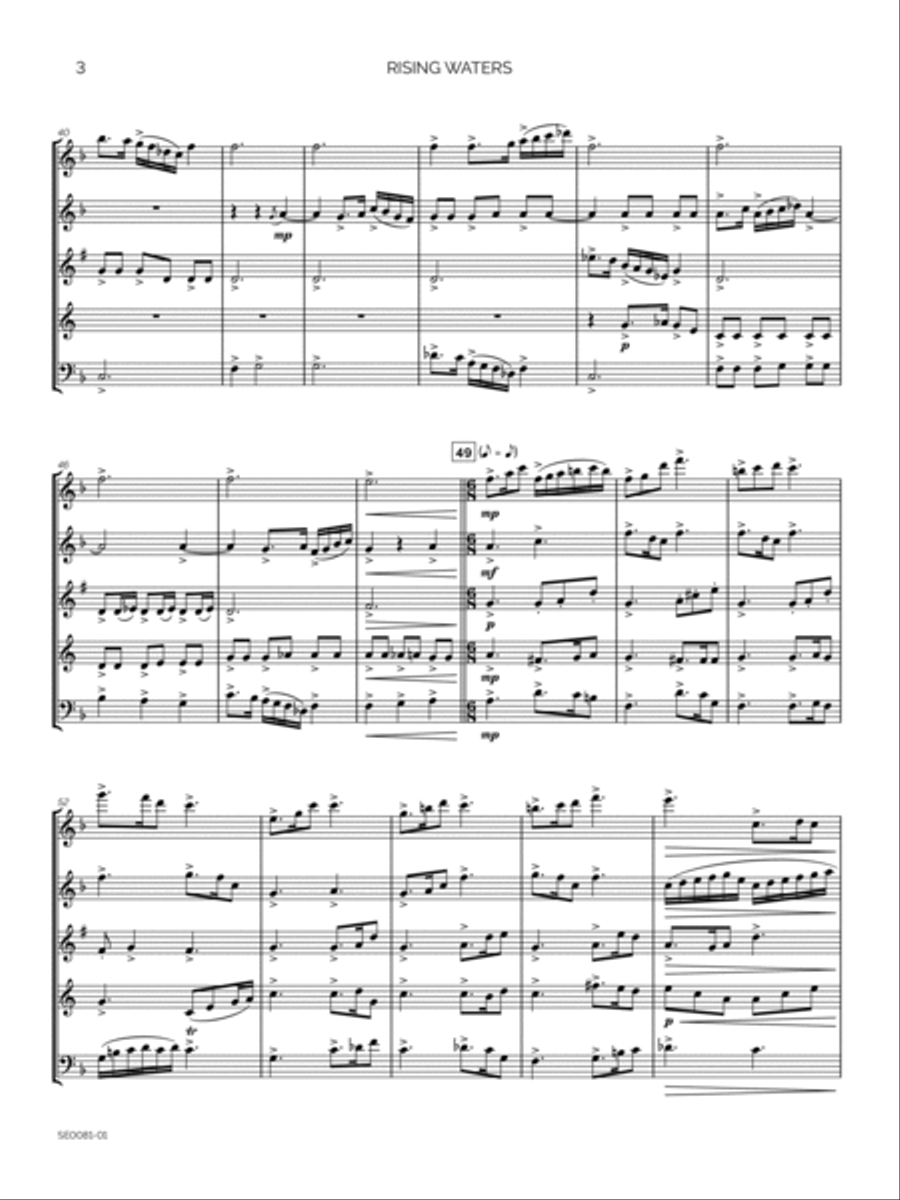 Rising Waters Woodwind Quintet scores gallery preview page 6