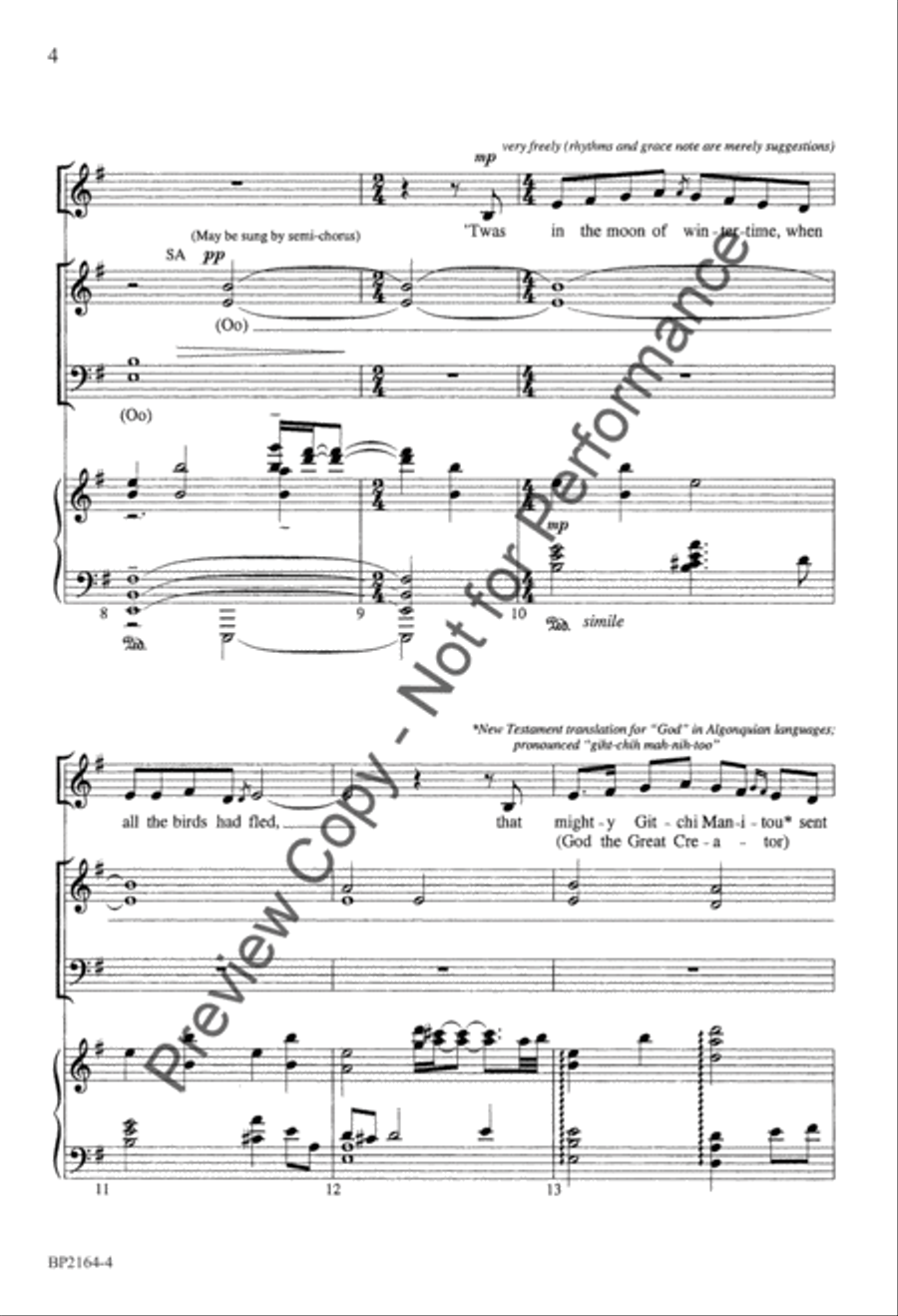 The Huron Carol 4-Part scores gallery preview page 5
