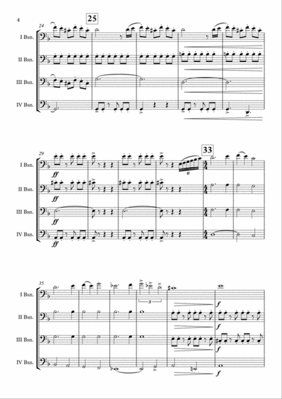 Symphonic Suite from STAR TREK Bassoon Quartet scores gallery preview page 5