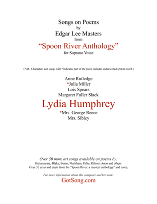 Lydia Humphrey from "Spoon River"