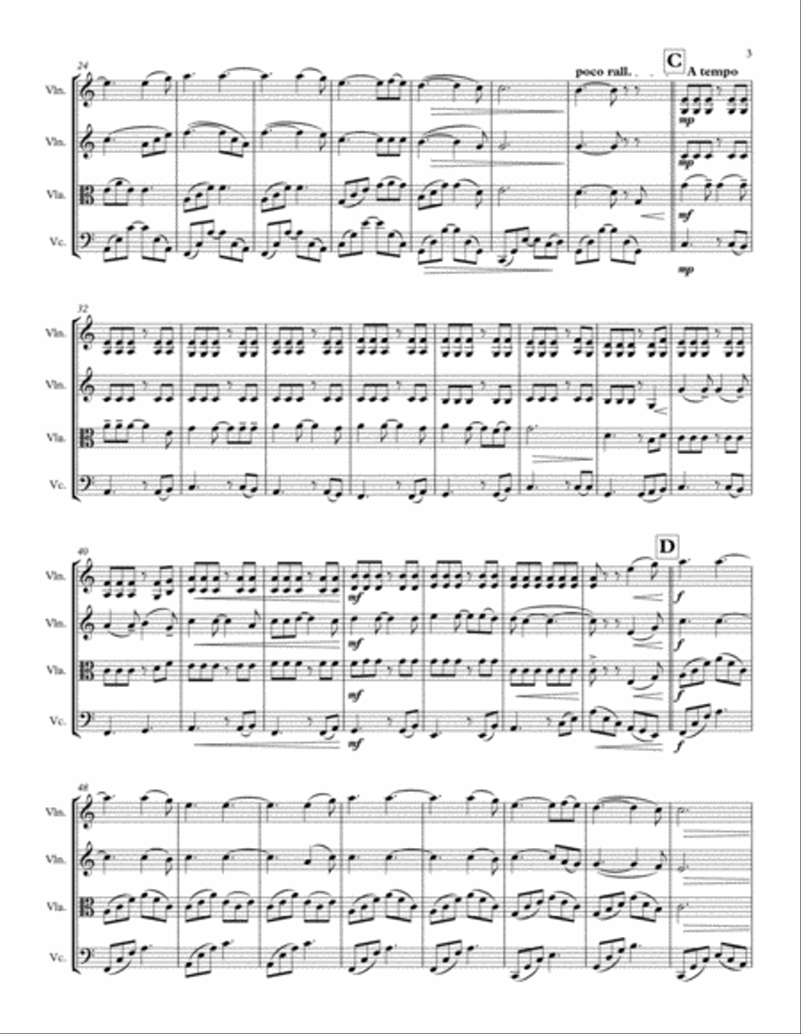 Hallelujah Hallelujah String Quartet scores gallery preview page 3