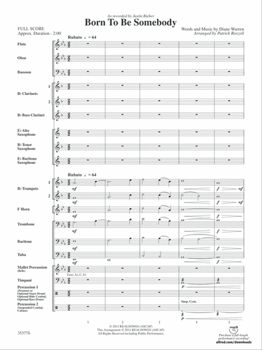Born to be Somebody: Score Concert Band scores gallery preview page 3