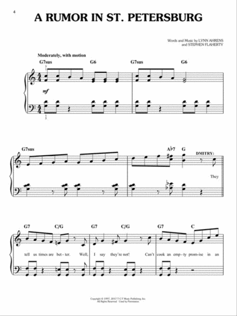 Anastasia Voice scores gallery preview page 5