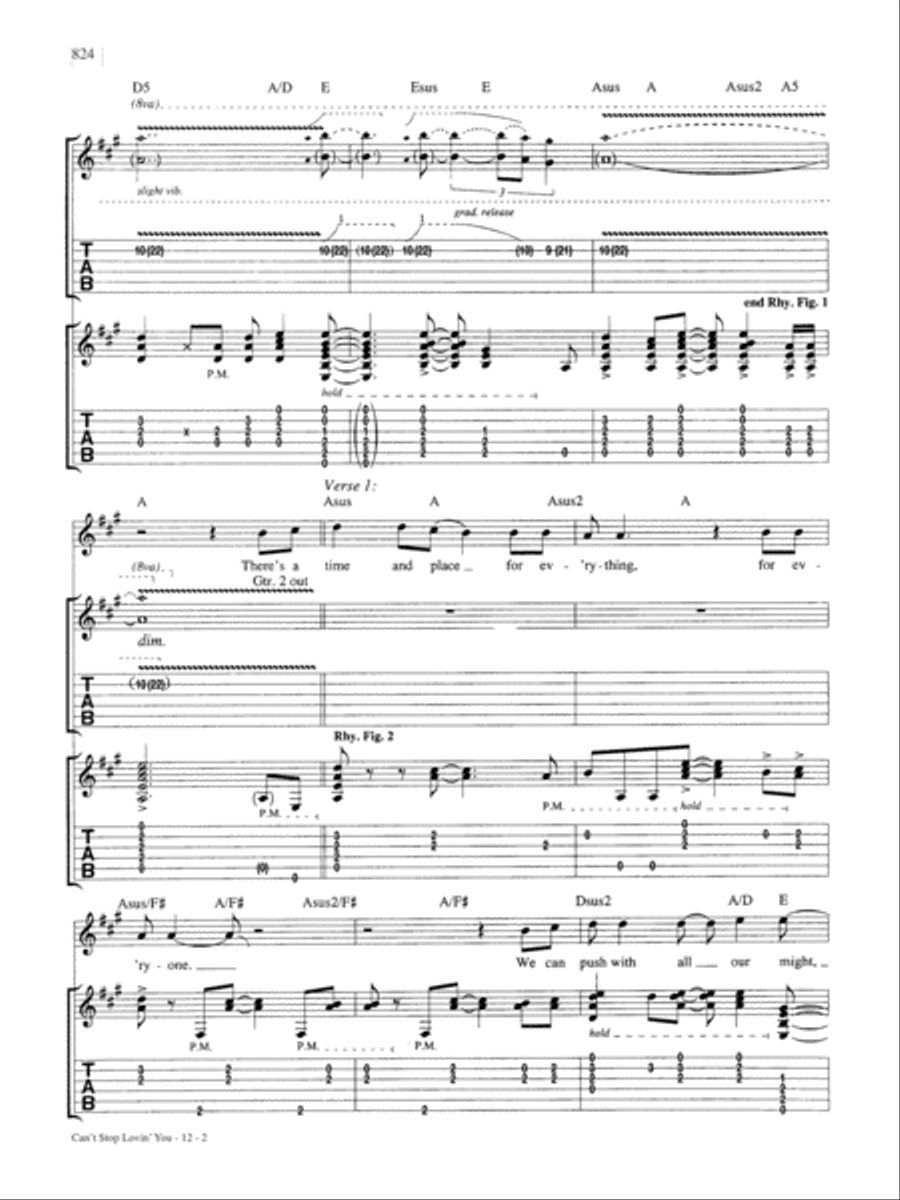 Can't Stop Lovin' You Can't Stop Lovin' You Guitar Tablature scores gallery preview page 2