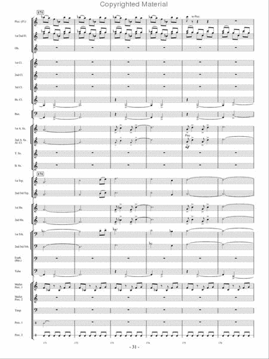 Beyond the Breaking Tides Concert Band scores gallery preview page 30