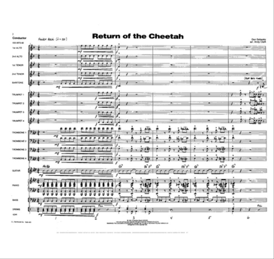Return of the Cheetah Return of the Cheetah Jazz Ensemble scores gallery preview page 2
