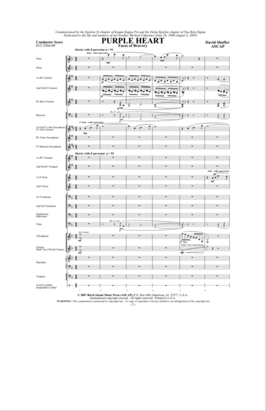 Purple Heart Concert Band scores gallery preview page 2