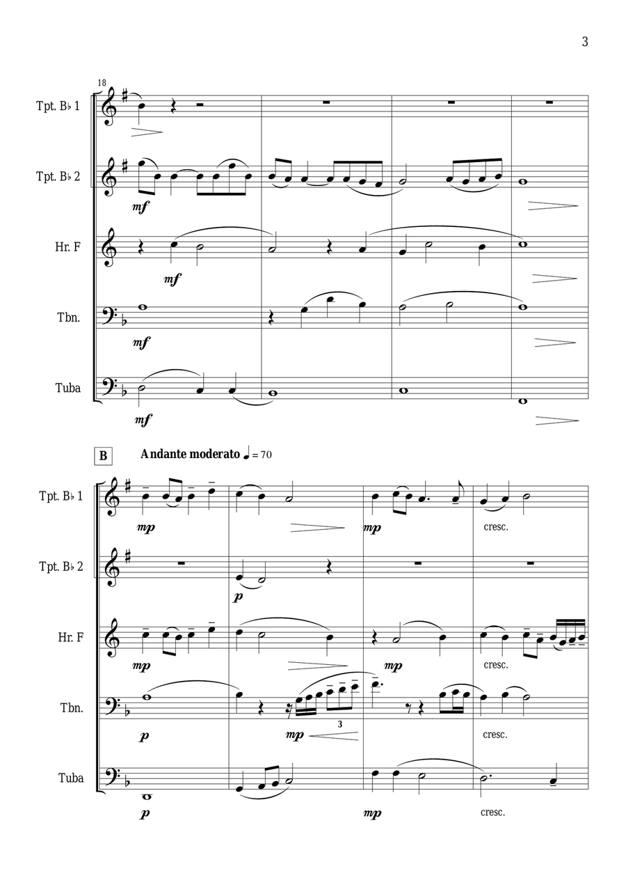 Dinner Brass Quintet scores gallery preview page 3