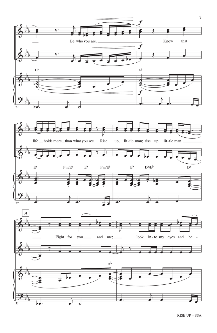 Rise Up (arr. Kirby Shaw) SSA scores gallery preview page 6