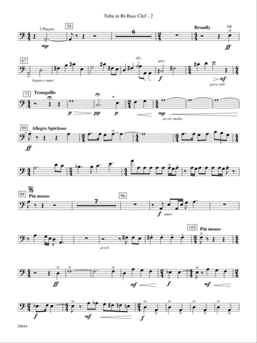 Foundation: (World Part) B-flat Tuba B.C. Concert Band scores gallery preview page 2