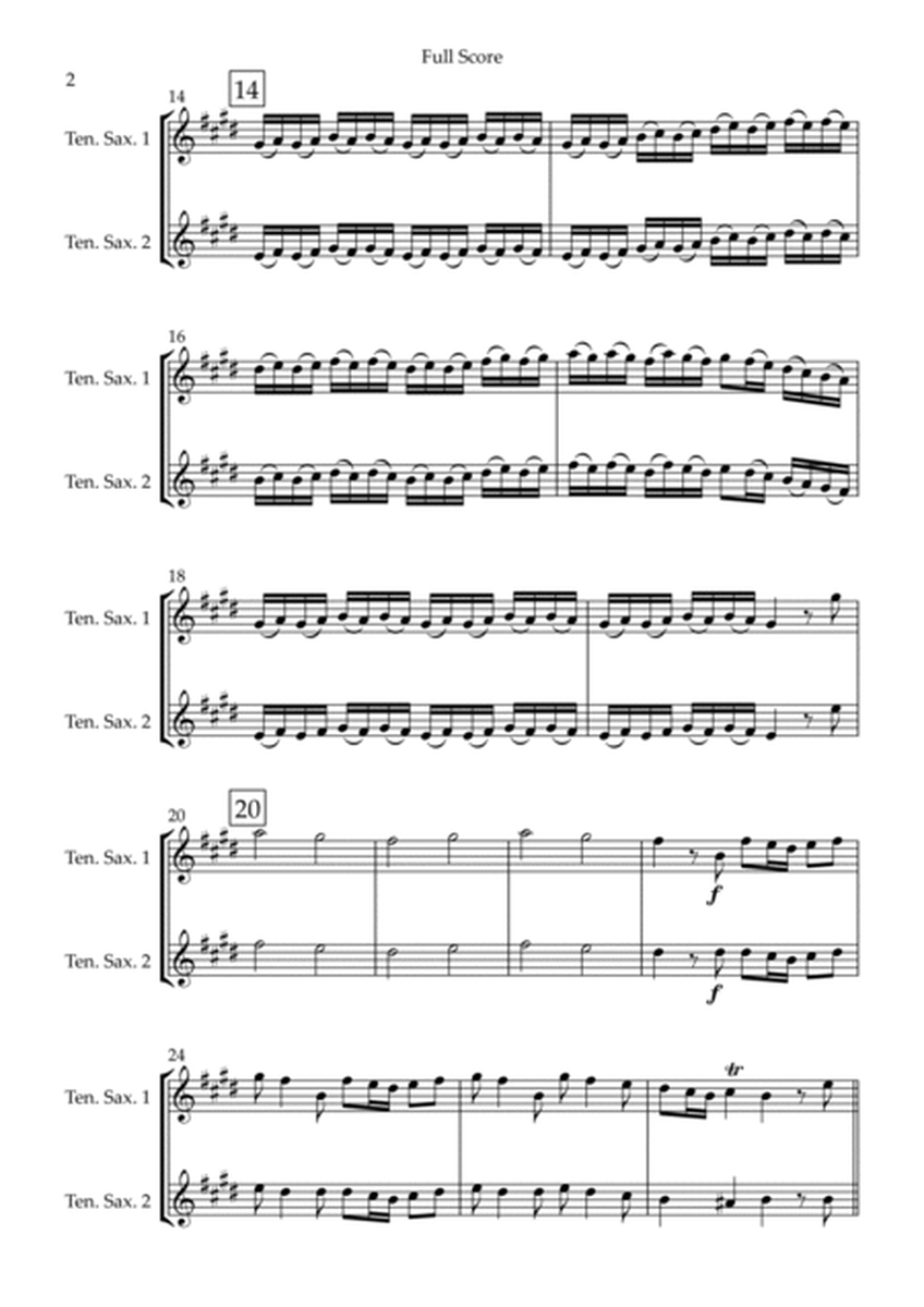Spring (from Four Seasons of Antonio Vivaldi) for Tenor Saxophone Duo image number null