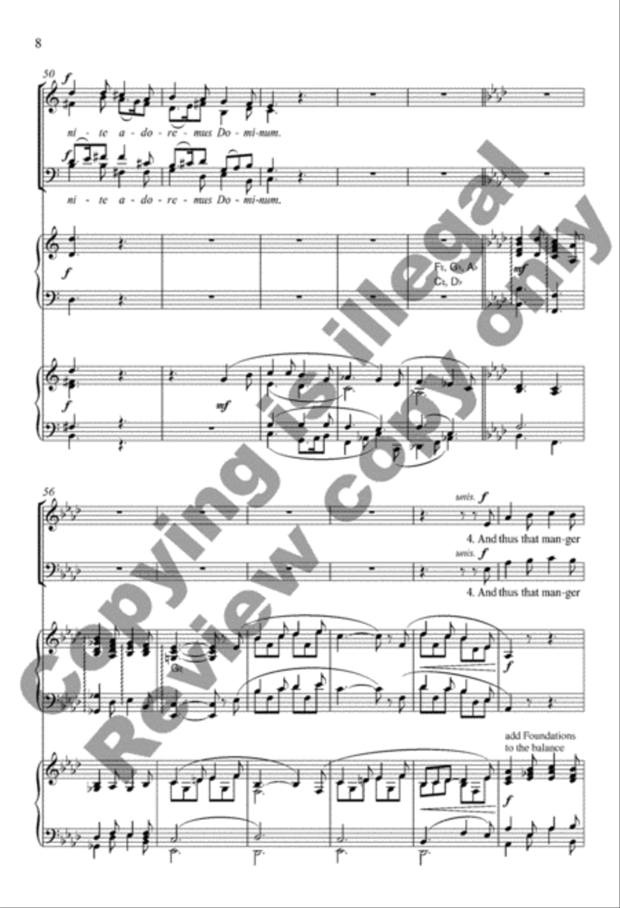 The Snow Lay on the Ground 4-Part scores gallery preview page 8