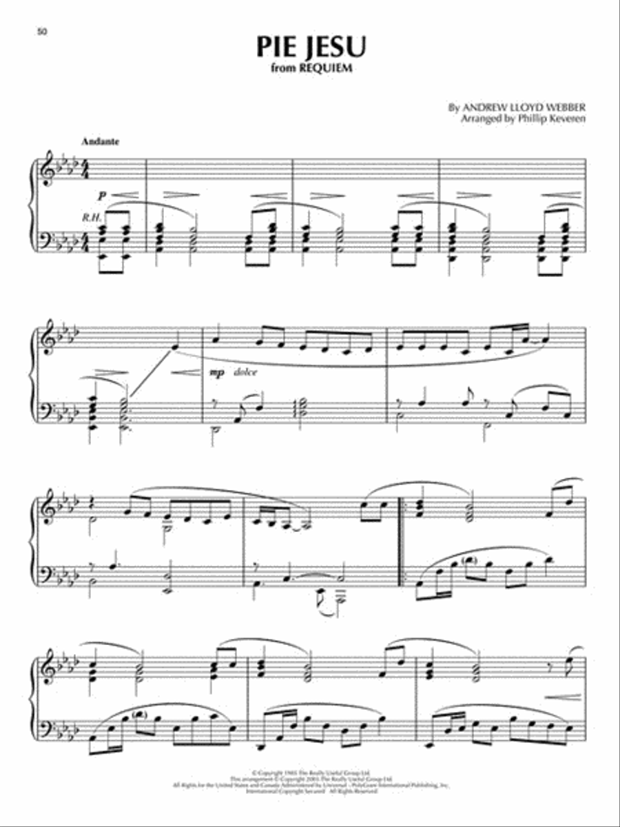 Andrew Lloyd Webber Solos Piano Solo scores gallery preview page 3