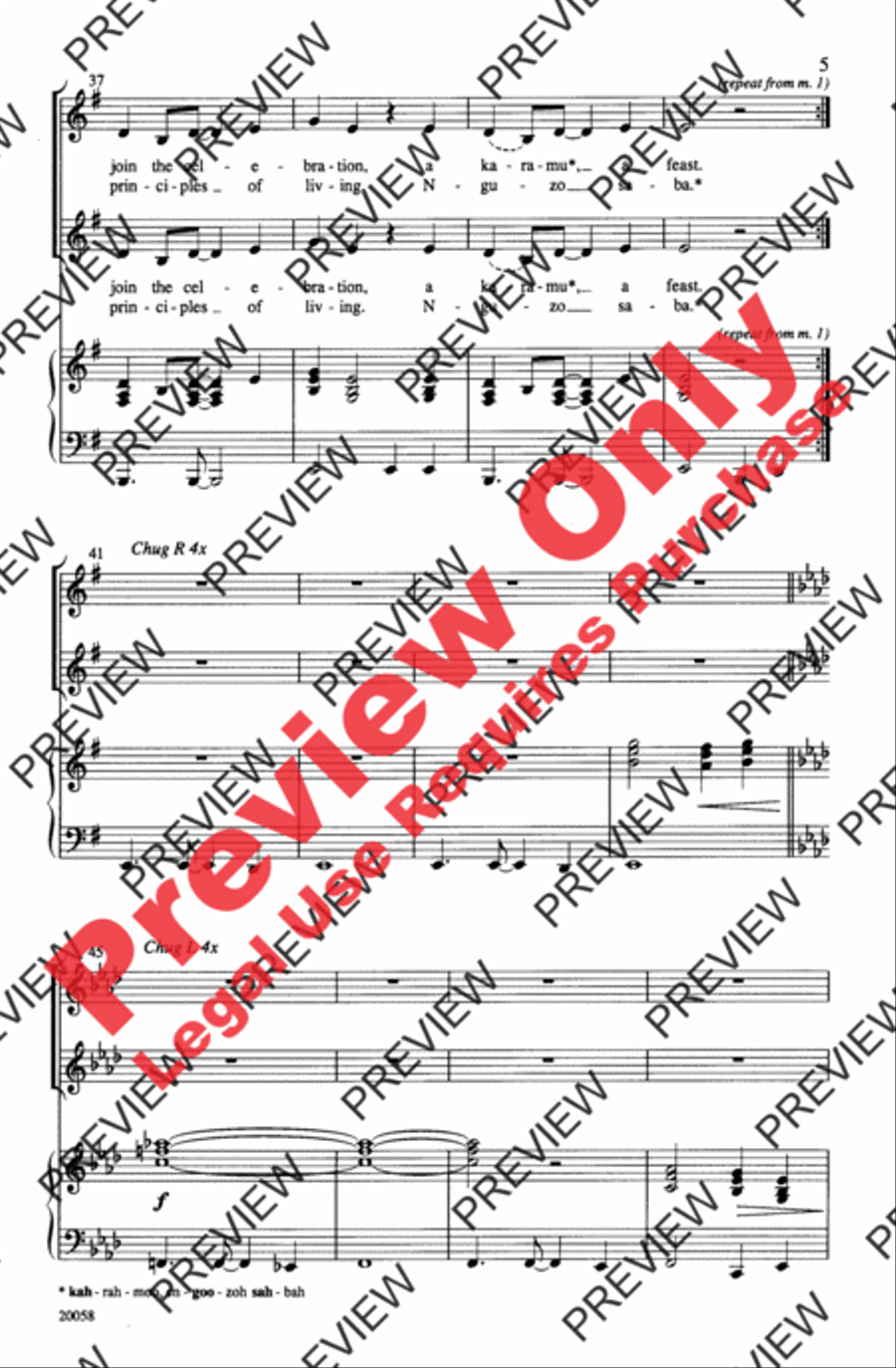 Light the Kinara for Kwanzaa 2-Part scores gallery preview page 5