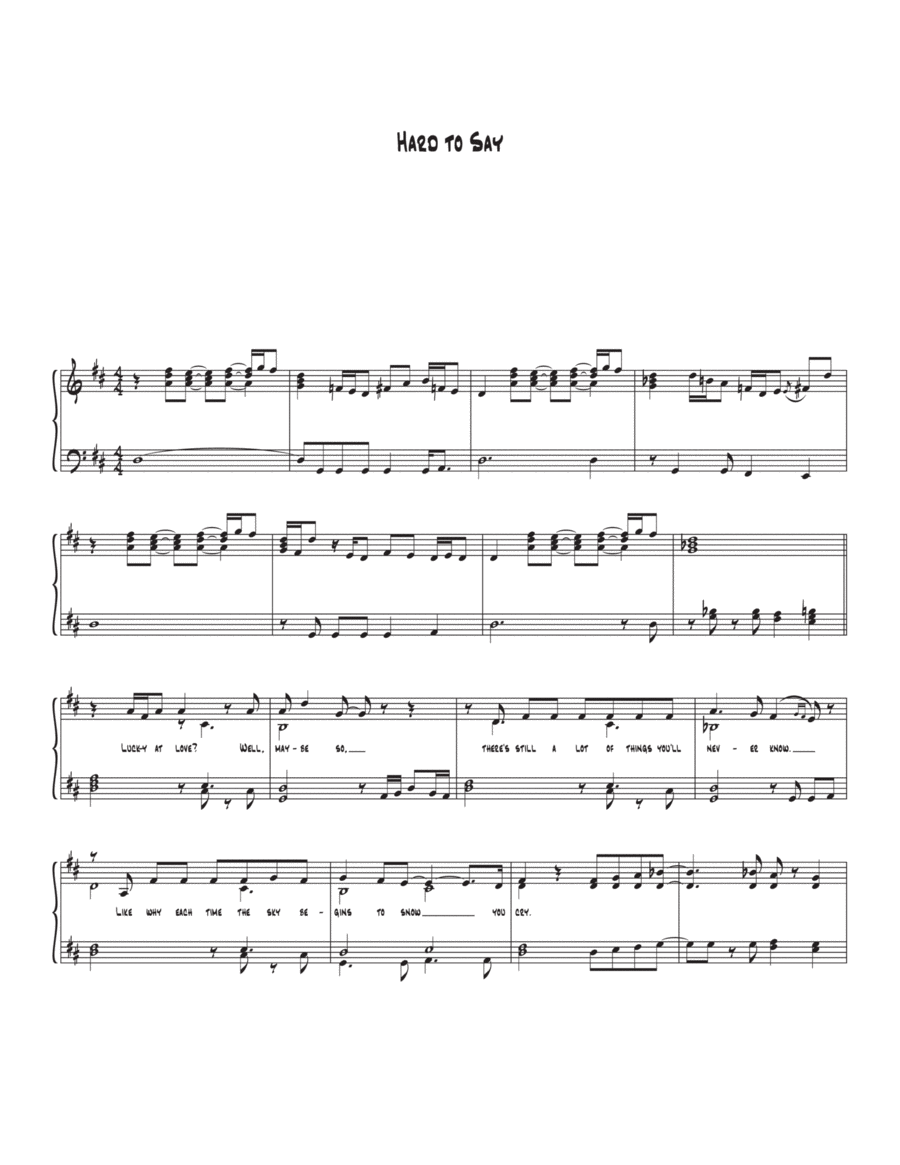 Hard To Say Voice scores gallery preview page 1