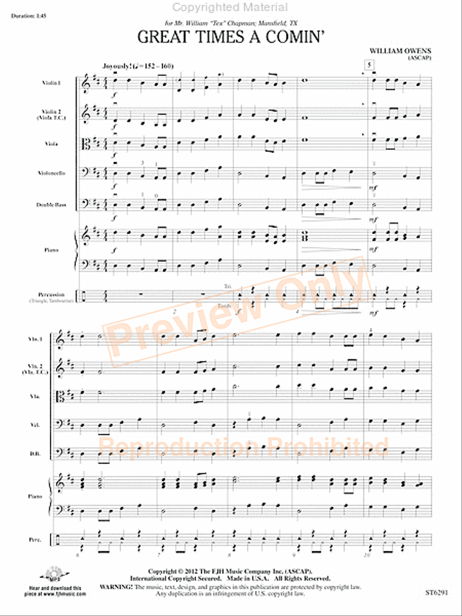 Great Times A Comin' String Orchestra scores gallery preview page 4