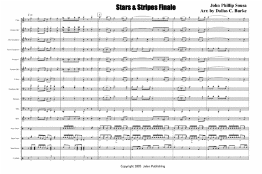 Stars and Stripes Finale Stars and Stripes Finale Marching Band scores gallery preview page 2