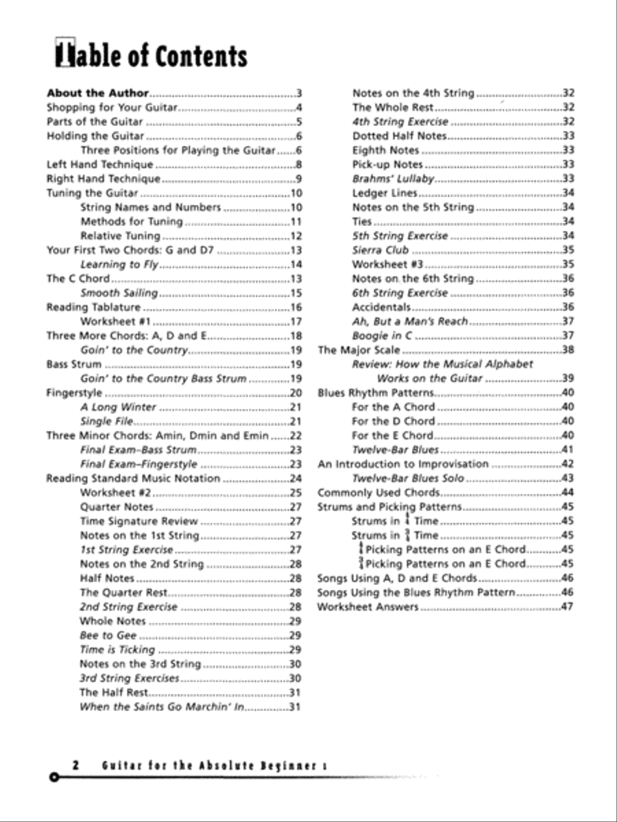 Guitar for the Absolute Beginner, Book 1 Easy Guitar scores gallery preview page 2