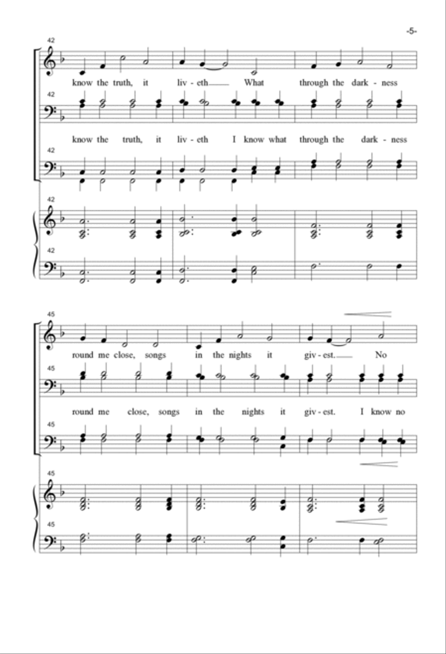 How Can I Keep From Singing 4-Part scores gallery preview page 5