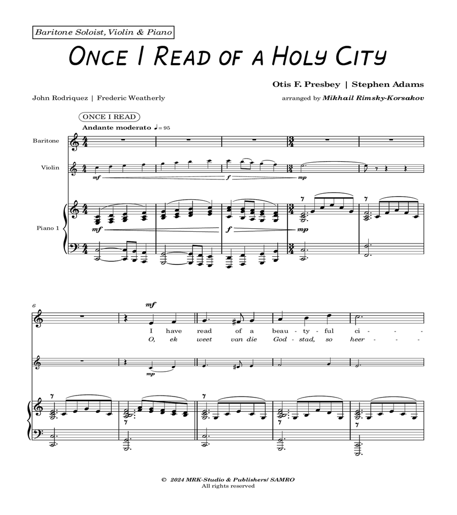 Once I Read of a Holy City image number null