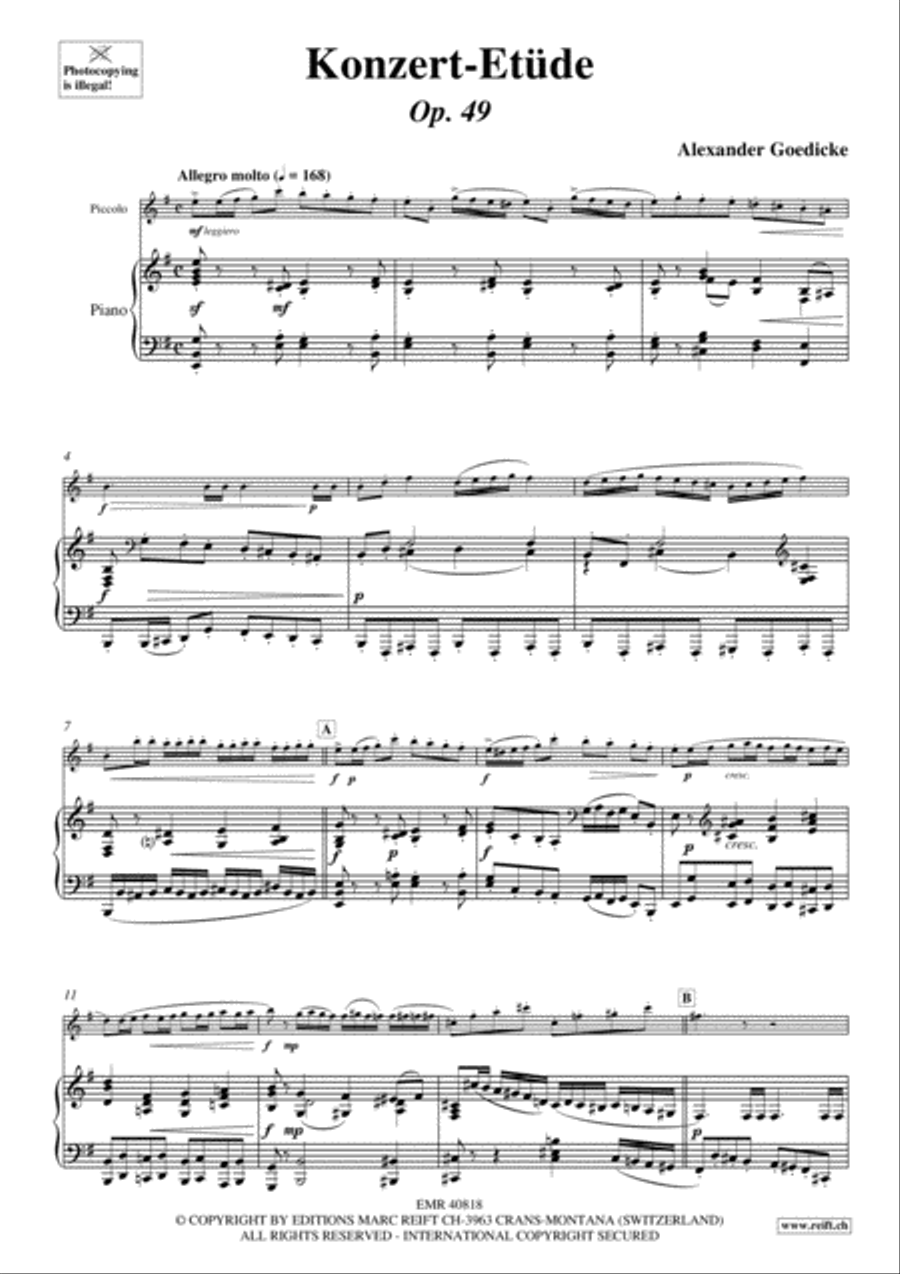 Konzert-Etude Piccolo scores gallery preview page 5
