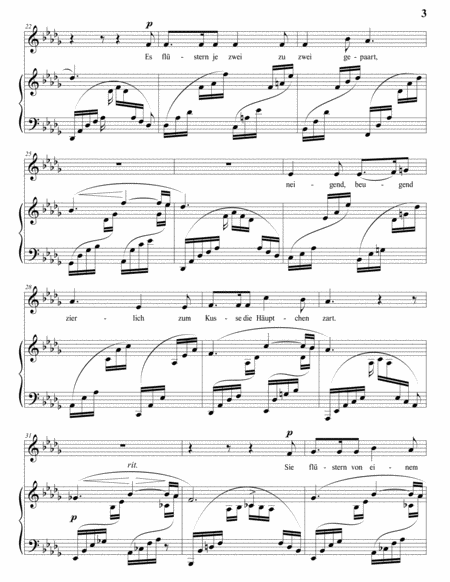 SCHUMANN: Der Nussbaum, Op. 25 no. 3 (transposed to D-flat major)