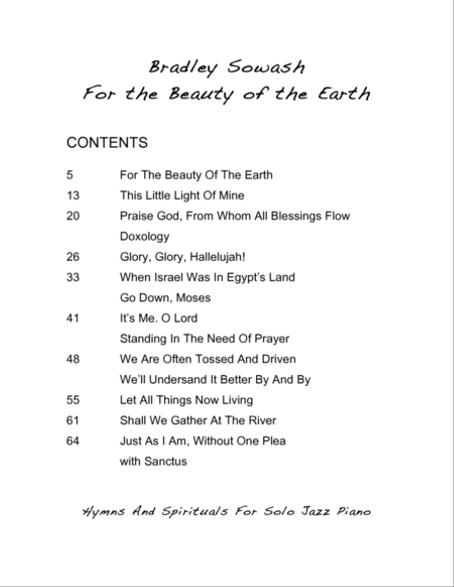 For the Beauty of the Earth collection Piano Solo scores gallery preview page 2