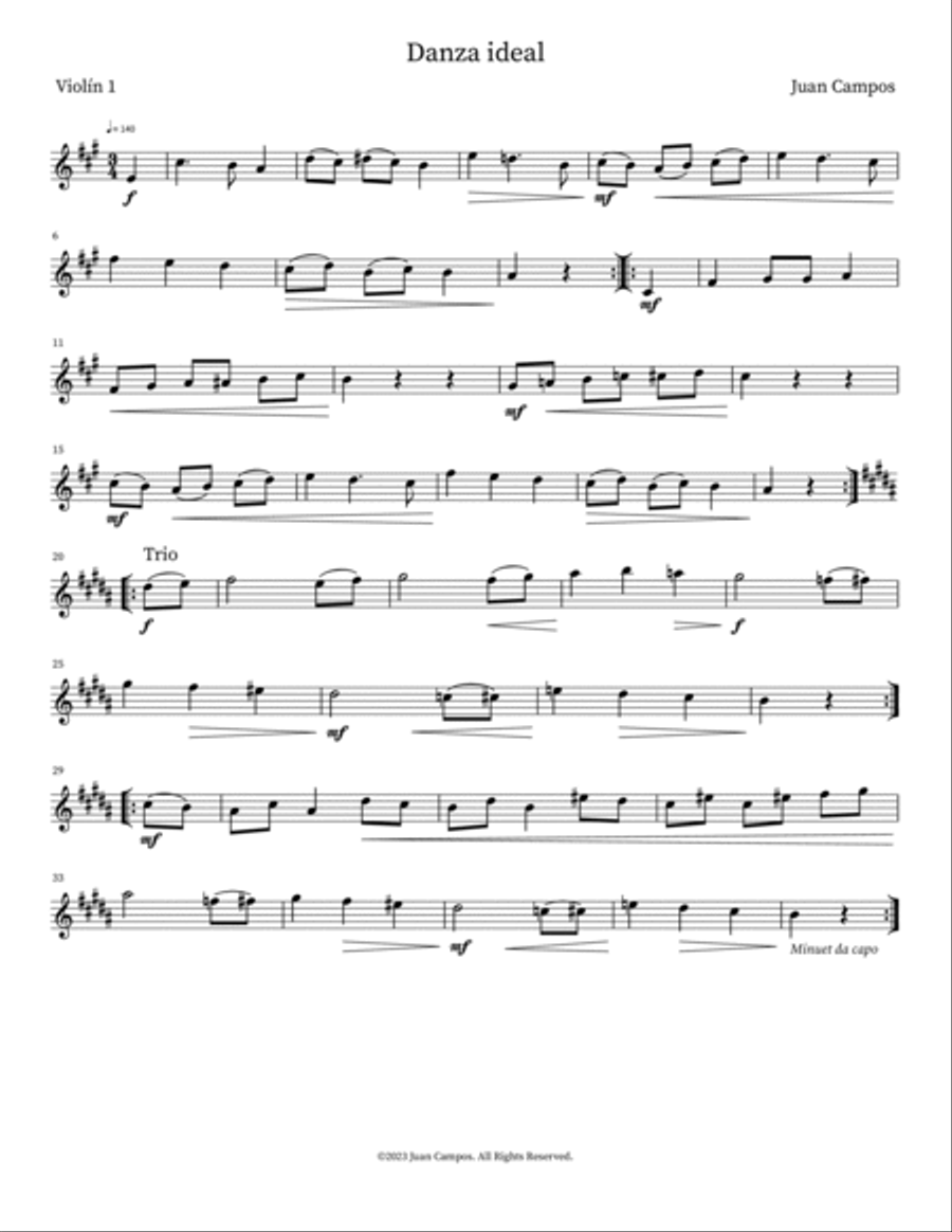Danza ideal String Quartet scores gallery preview page 4