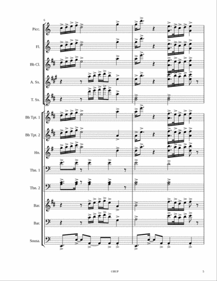Drake-After Dark Marching Band scores gallery preview page 5