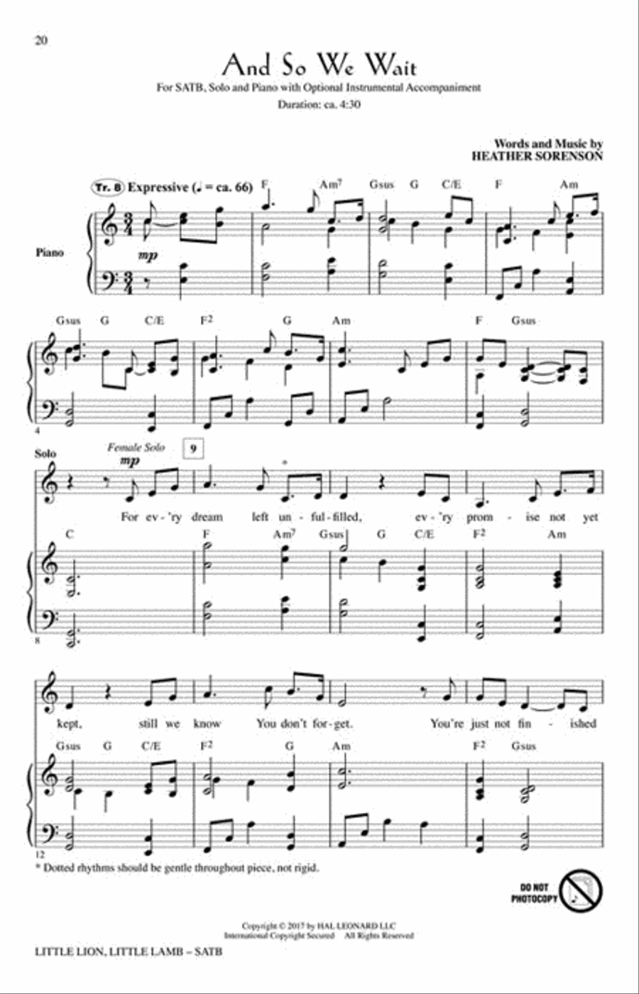 Little Lion, Little Lamb Choir scores gallery preview page 3