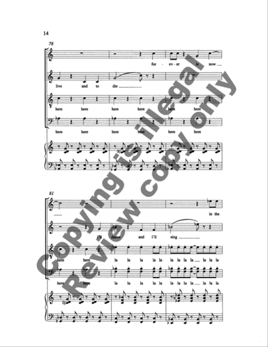 Two Songs: 1. spring! 4-Part scores gallery preview page 8