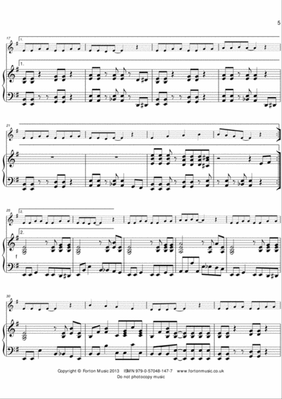 High Five Oboe Piano Accompaniment scores gallery preview page 5