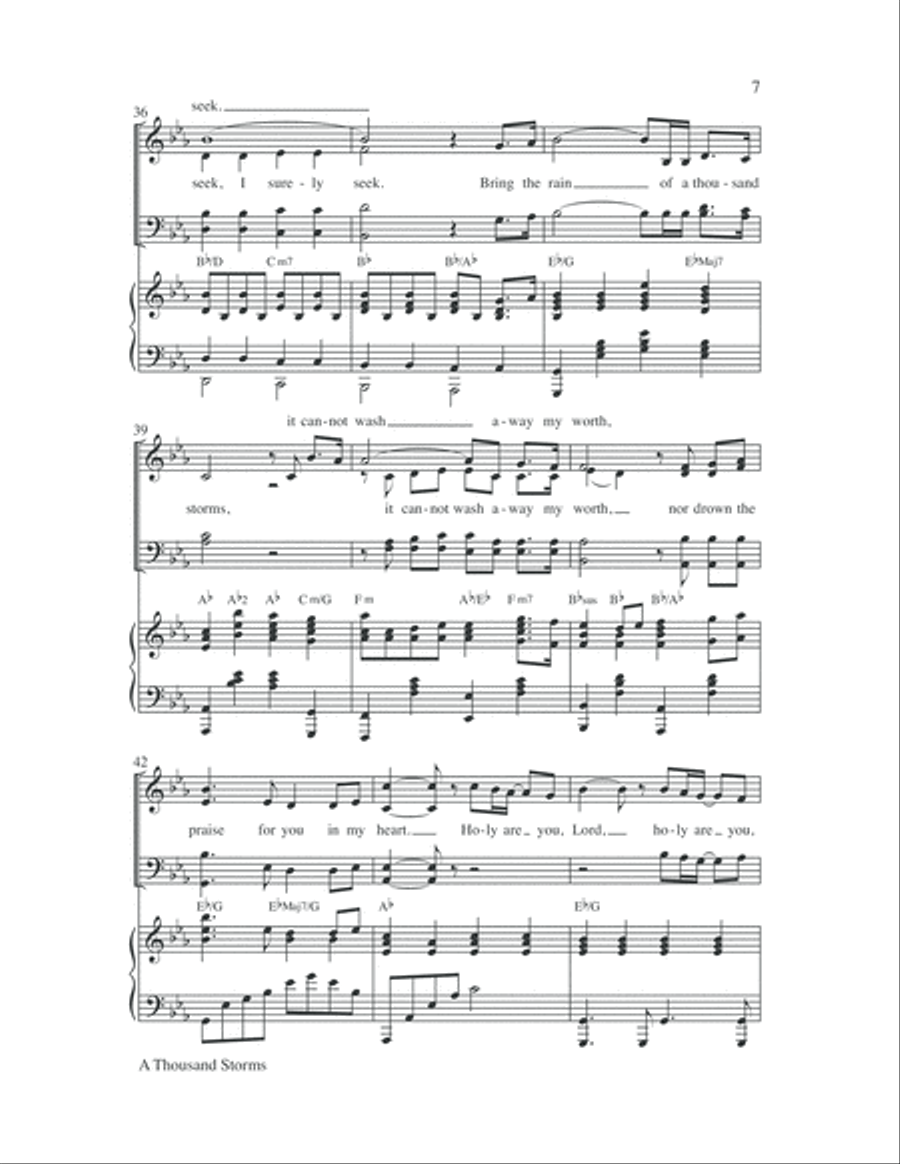 A Thousand Storms 4-Part scores gallery preview page 7