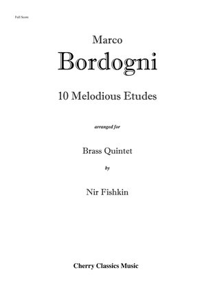 Book cover for 10 Melodious Etudes for Brass Quintet