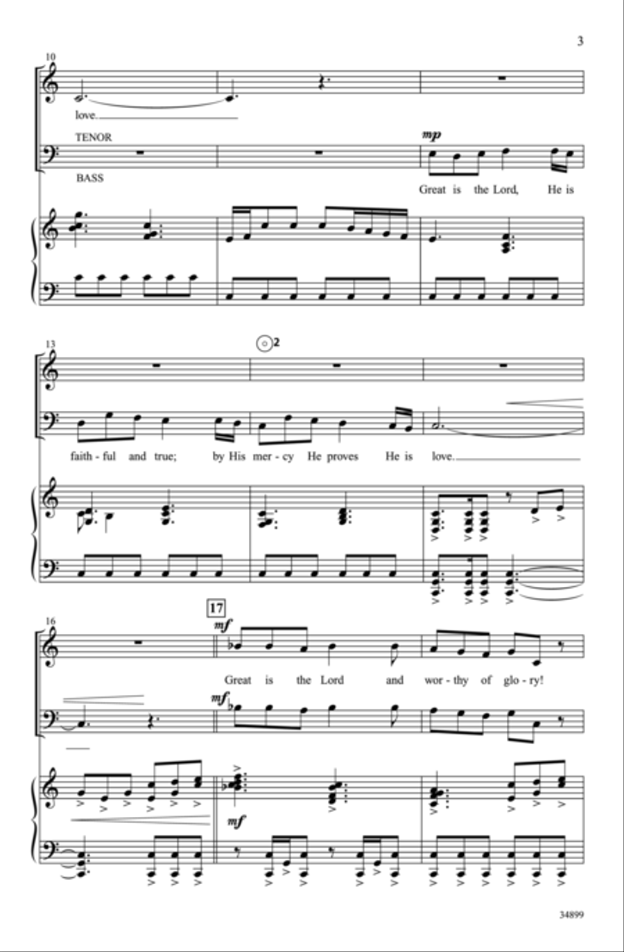 Great Is the Lord Great Is the Lord Choir scores gallery preview page 3