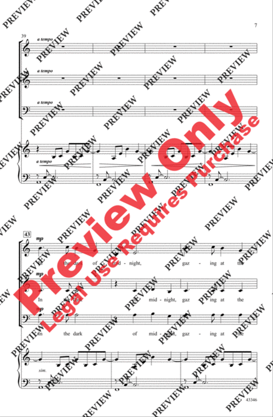 In the Dark of Midnight 3-Part scores gallery preview page 7